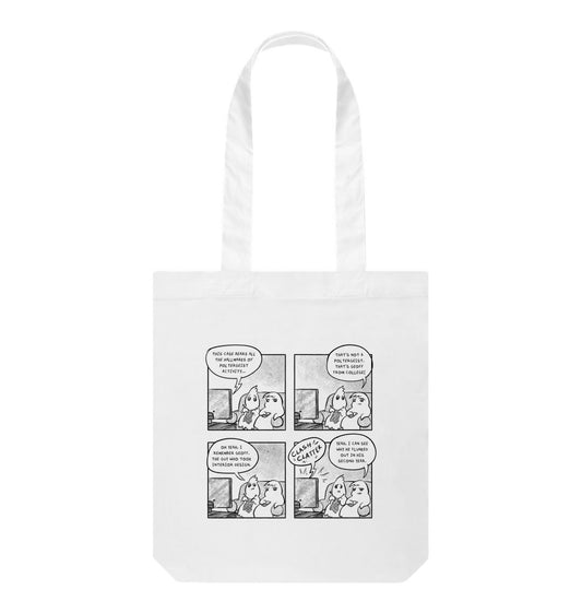 White Geoff the Poltergeist Tote Bag